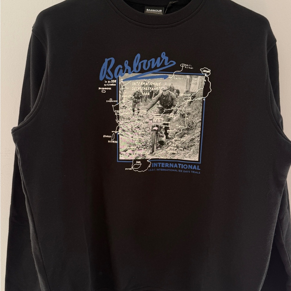 Barbour Black Graphic Sweatshirt